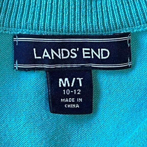 Lands' End Lightweight Cardigan Preppy Academia Church Grandma Core Bright M - Picture 3 of 5